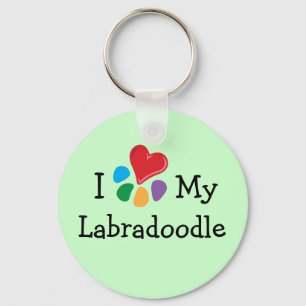 Animal Lover_I Herz mein Labradoodle Schlüsselanhänger