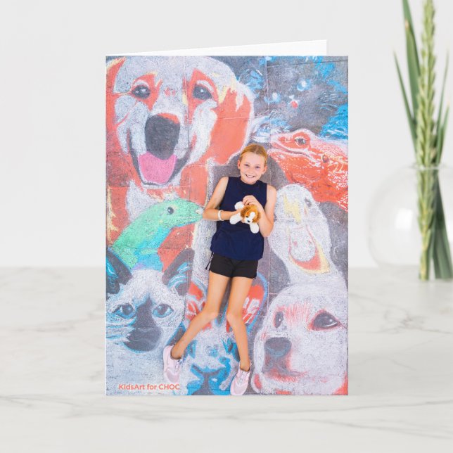 Animal Lover - Kids Art für CHOC Dankeskarte (Vorderseite)