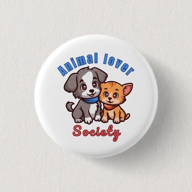 Animal lover society for animal lover button (Vorderseite)