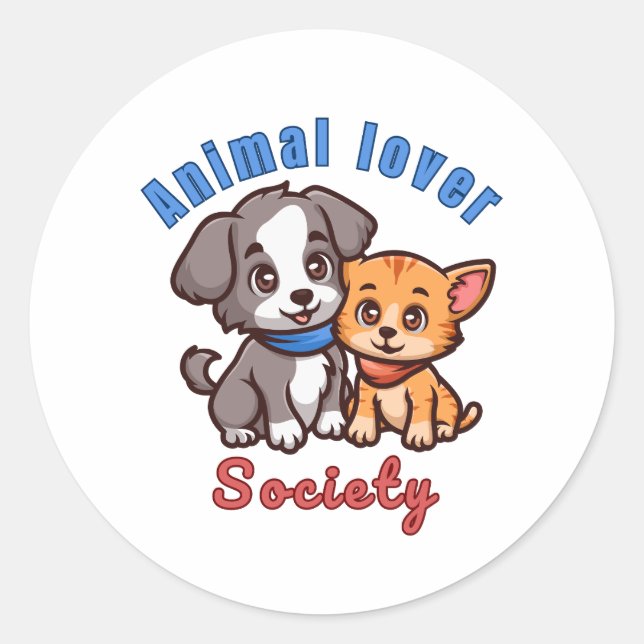 Animal lover society for animal lover sticker (Vorderseite)