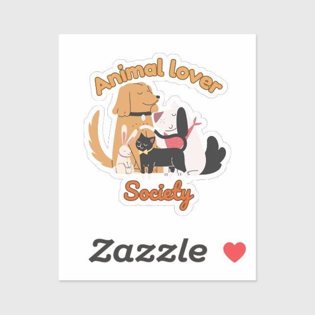 Animal Lover Society for Pet lover sticker (Blatt)