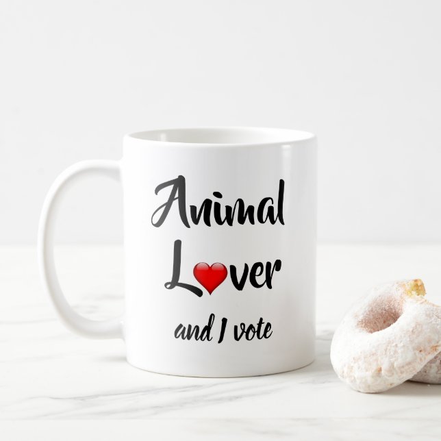 Animal Lover und ich stimmen ab Kaffeetasse (Mit Donut)