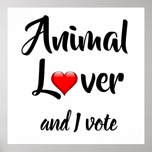 Animal Lover und ich stimmen ab Poster (Vorne)