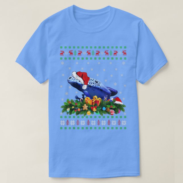 Animal Lover Xmas Weihnachtsmannmütze Ugly Gift Da T-Shirt (Design vorne)