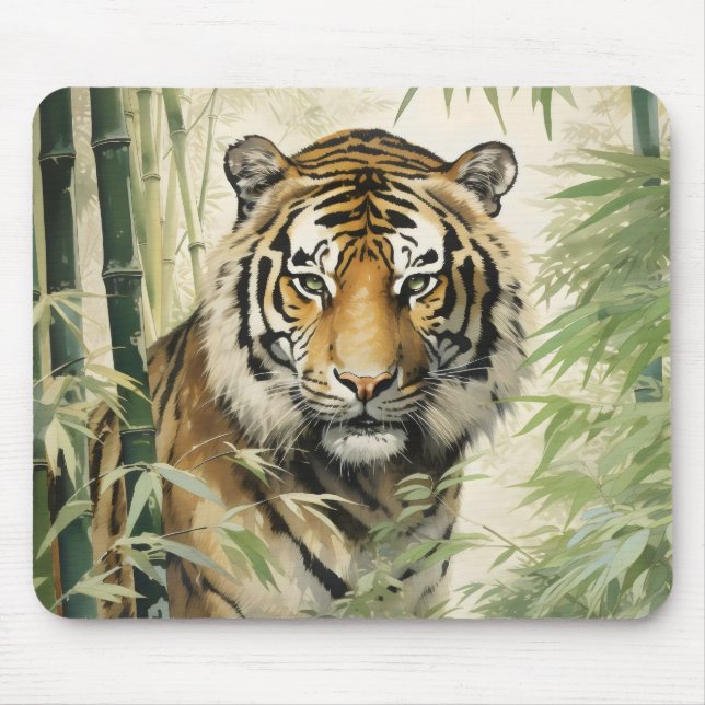 Animal Nature Tiger Bamboo Mousepad (Vorne)