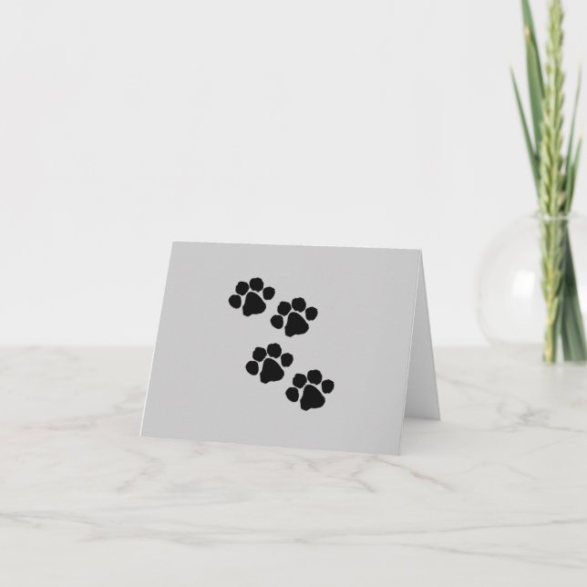 Animal Paw Prints Karte (Vorderseite)