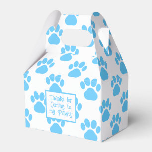 Animal Paw Silhouette Blue Pool Pawty Paper Geschenkschachtel