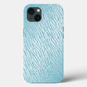 Animal Print Blue Glitzer Glam Case-Mate iPhone Hülle