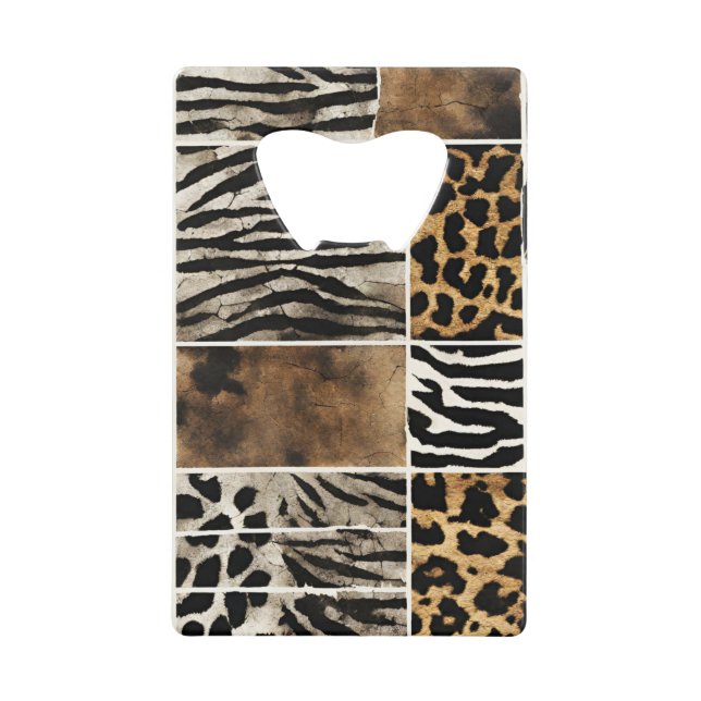 Animal Print - Bottle Opener Geldbeutel Flaschenöffner (Vorderseite)