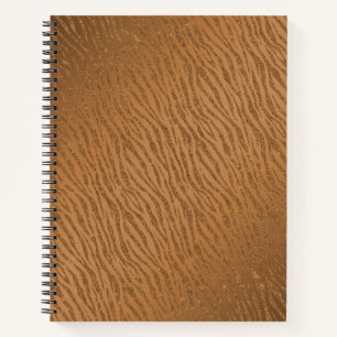 Animal Print Brown Glitzer Glam Notizbuch