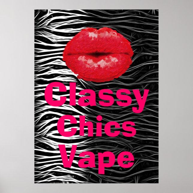 Animal Print Class Chics Vape Premium Poster (Vorne)