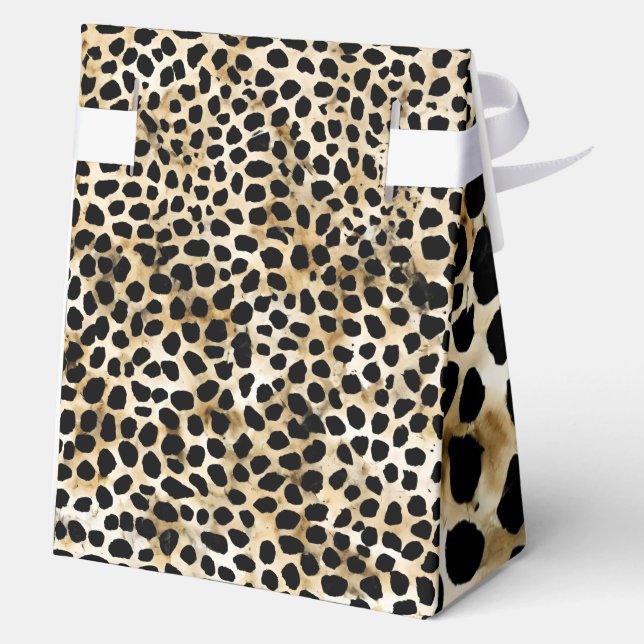 Animal Print - Favor Box with Ribbon Geschenkschachtel (Rückseite)