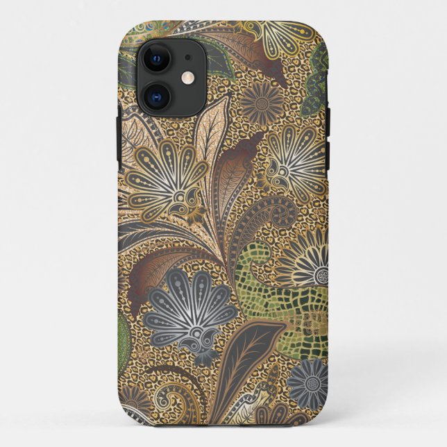 Animal Print Floral Paisley Case-Mate iPhone Hülle (Rückseite)