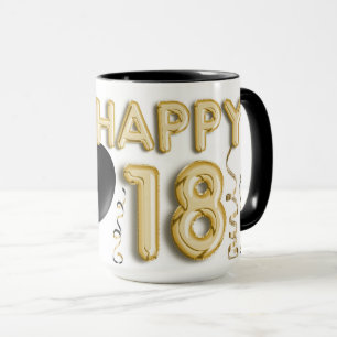 Animal Print & Gold Happy 18. Geburtstag Tasse