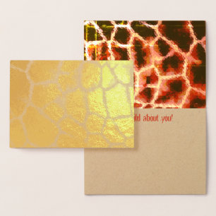 Animal Print Gold und Brown Folienkarte
