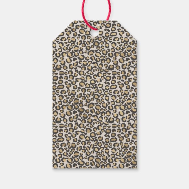 Animal Print Leopard Chic Klassischer Spaß Geschenkanhänger (Vorderseite)