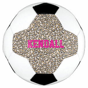 Animal Print Leopard NAME Pink Wild Chic Spaß Fußball