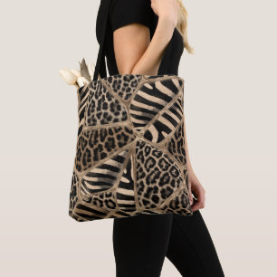 Animal Print - Leopard und Zebra - Pastellgold