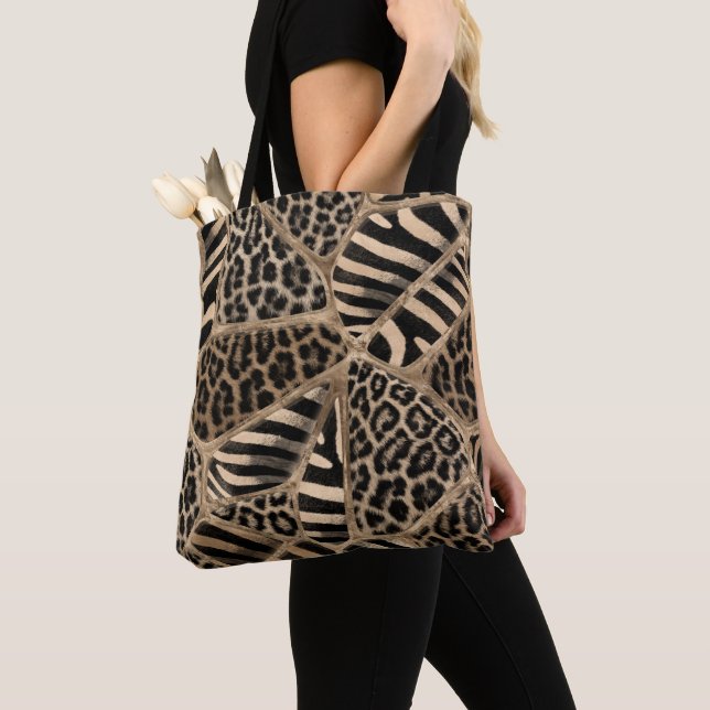 Animal Print - Leopard und Zebra - Pastellgold (Von Nahem)