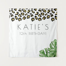 Animal Print Let's Get Wild Party Banner Wandteppich