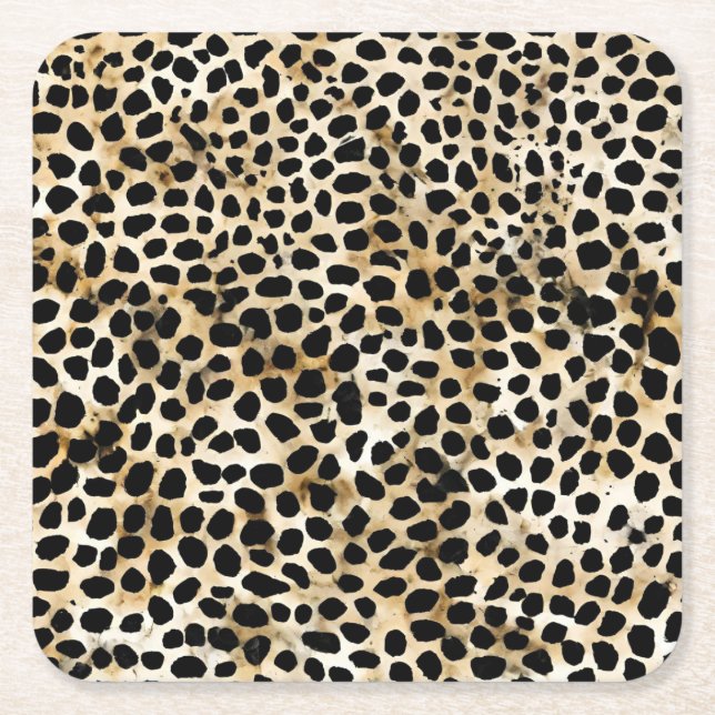 Animal Print - Paper Coasters  Rechteckiger Pappuntersetzer (Vorderseite)