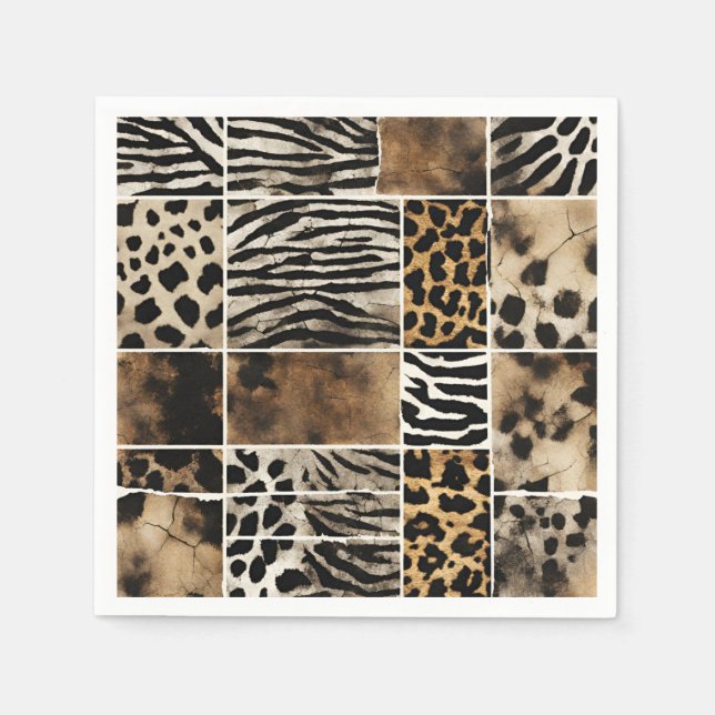 Animal Print - Papier Napkins Serviette (Vorderseite)
