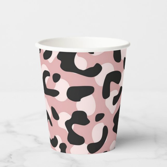 Animal print pattern pappbecher (Vorderseite)