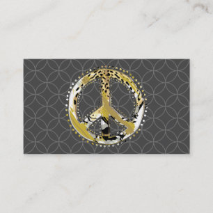Animal Print Peace Schild I + Ihr Backgr. Ideen Visitenkarte