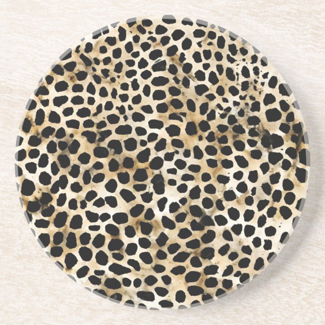 Animal Print - Sandstone Coasters Getränkeuntersetzer (Vorne)