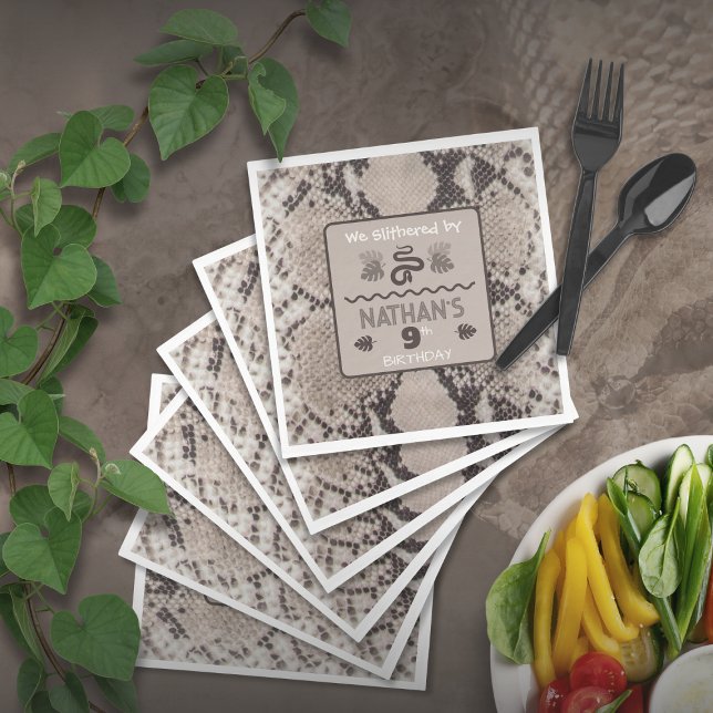 Animal Print Schlange Geburtstagspapier Napkin Serviette (Von Creator hochgeladen)
