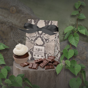Animal Print Schlange Taupe Geburtstag Geschenkschachtel