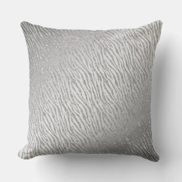 Animal Print Silver Glitzer Glam Kissen