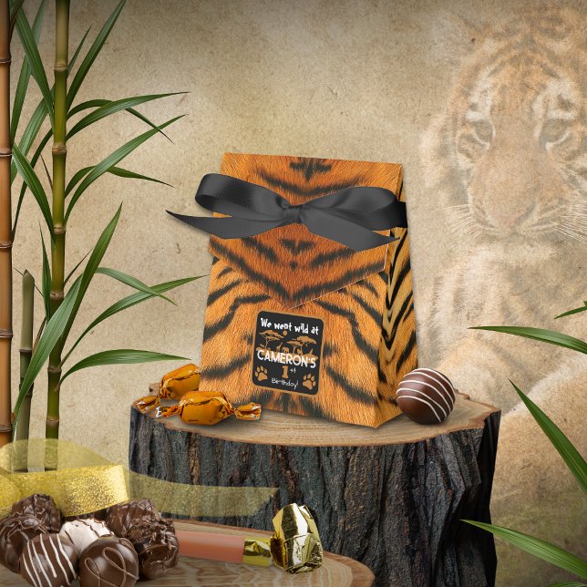Animal Print Tiger Birthday Favor Geschenkschachtel (Von Creator hochgeladen)
