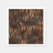 Animal Print Tiger Bronze Black Chic Hübsch Glam