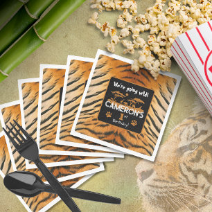 Animal Print Tiger Geburtstagspapier Napkin Serviette