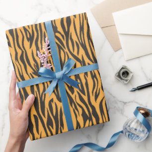 Animal Print Tiger Print Wild Animal Safari Thema Geschenkpapier