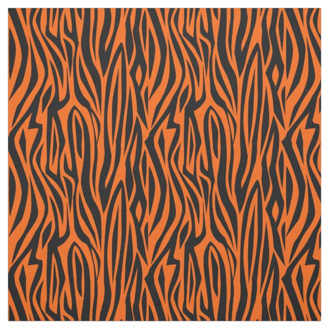 animal print tiger stripes wild orange stoff (Muster)