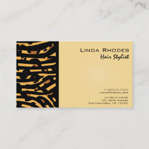 Animal Print Wild Exotic Zebra & Cheetah Leopard Visitenkarte