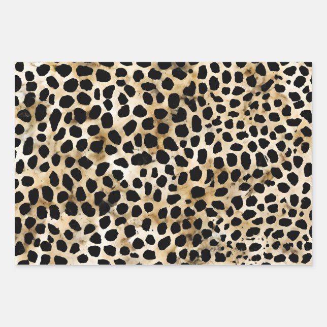 Animal Print - Wrapping Paper Sheets Geschenkpapier Set (Vorderseite)