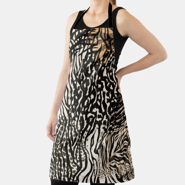 Animal print zebra modern All-Over Print Apron Schürze (InSitu)