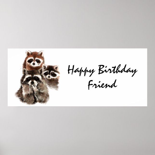 Animal Raccoon Friends sind wie Underwear Spaß Poster (Vorne)