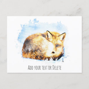*~* Animal Red Fox Ap18 Künstlerisch Art Wildlife Postkarte