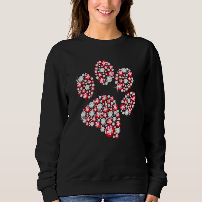 Animal Rescue Shirt Dog Paw Print Heart For Valent (Vorderseite)