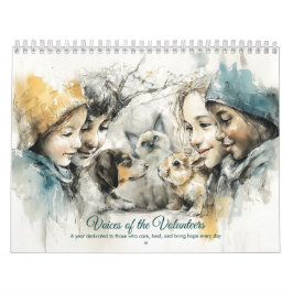 Animal Rescue Volunteers Watercolor Art Kalender