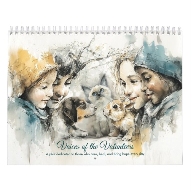 Animal Rescue Volunteers Watercolor Art Kalender (Titelbild)