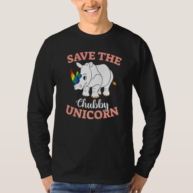 Animal Rights Save The Chubby Unicorns T-Shirt (Vorderseite)