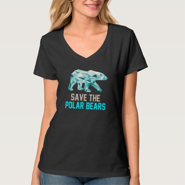 Animal Rights Save The Polar Bears Protect World A T-Shirt (Vorderseite)