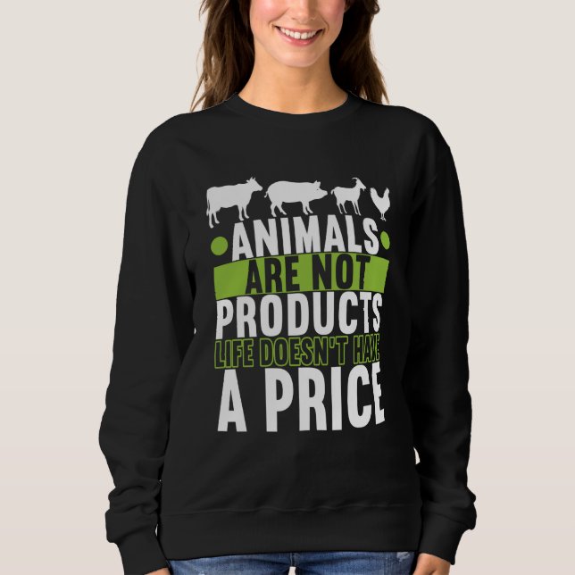 Animal Rights Vegan Vegetarian Sweatshirt (Vorderseite)