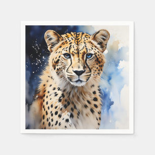 Animal Safari Cheetah Watercolor Serviette