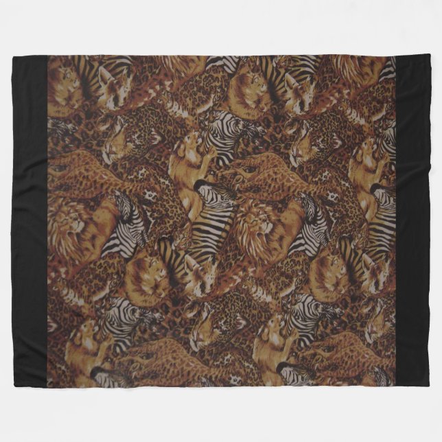ANIMAL SAFARI JUNGLE FLEECEDECKE (Vorderseite (Horizontal))